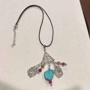 Artisan Silver and Turquoise Chandelier Set